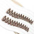 Medium Stiletto Press - On Nails - Metallic Bronze Chrome - lynnsnail